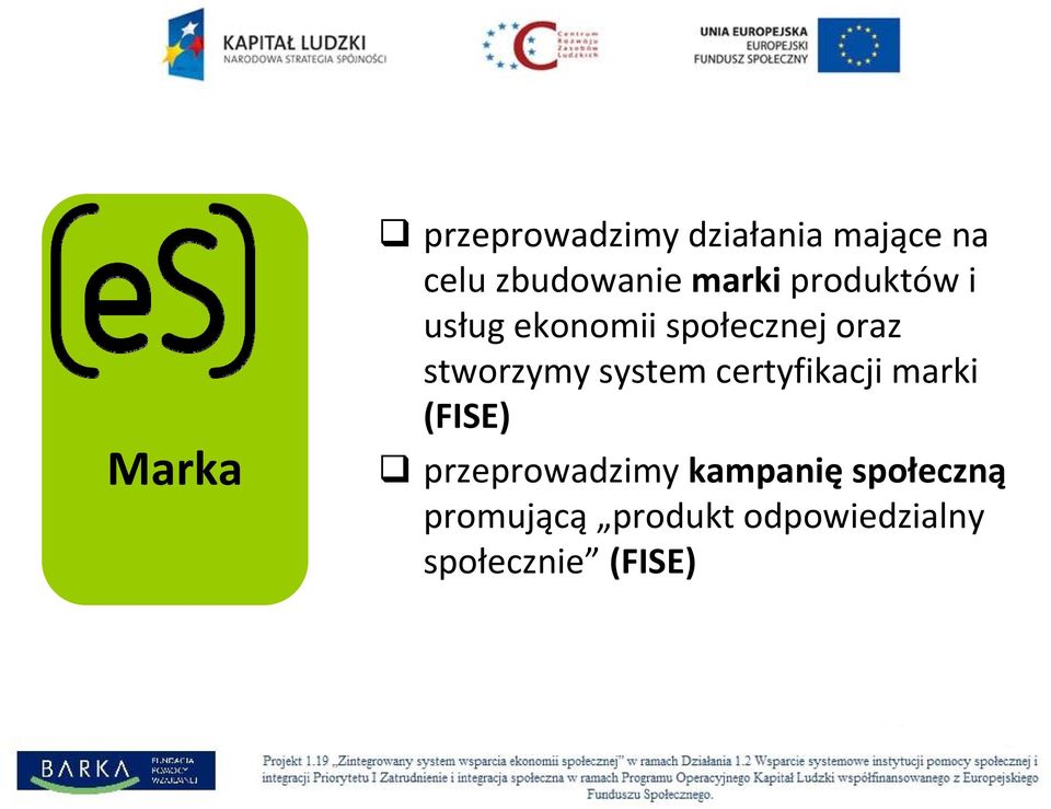 system certyfikacji marki (FISE) przeprowadzimy kampanię