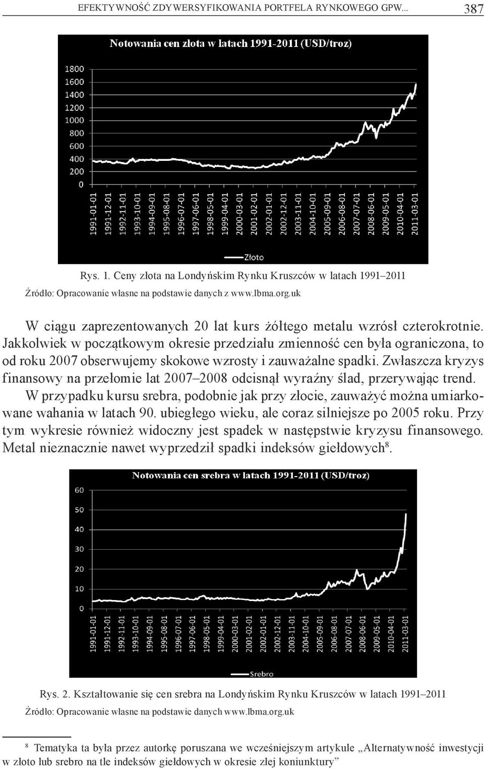 Jakkolwiek w pocz tkowym okresie przedzia u zmienno cen by a ograniczona, to od roku 2007 obserwujemy skokowe wzrosty i zauwa alne spadki.