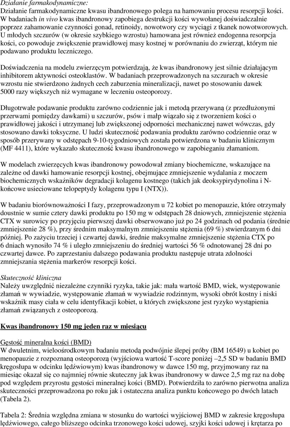 U młodych szczurów (w okresie szybkiego wzrostu) hamowana jest również endogenna resorpcja kości, co powoduje zwiększenie prawidłowej masy kostnej w porównaniu do zwierząt, którym nie podawano