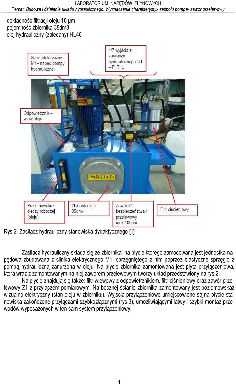 z nim orzez elastyczne srzęgło z omą hydrauliczną zanurzona w oleju.