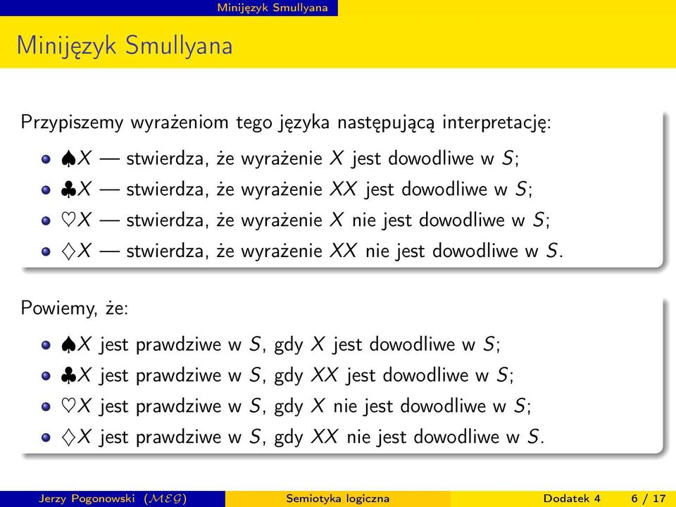 dowodliwe w S.