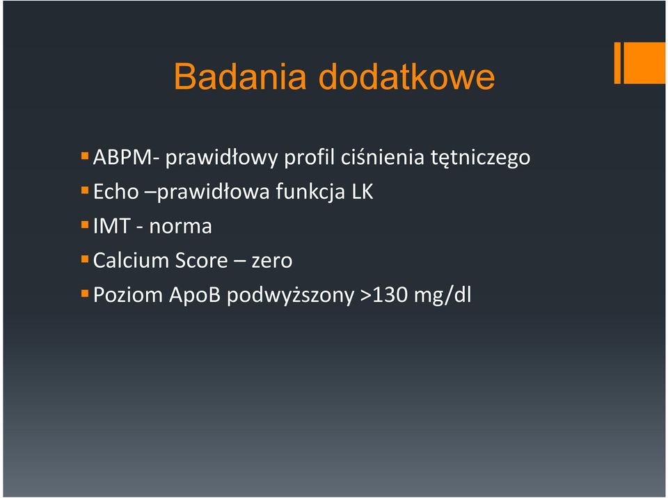 prawidłowa funkcja LK IMT -norma