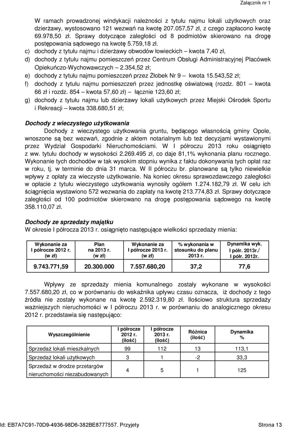 c) dochody z tytułu najmu i dzierŝawy obwodów łowieckich kwota 7,40 zł, d) dochody z tytułu najmu pomieszczeń przez Centrum Obsługi Administracyjnej Placówek Opiekuńczo-Wychowawczych 2.