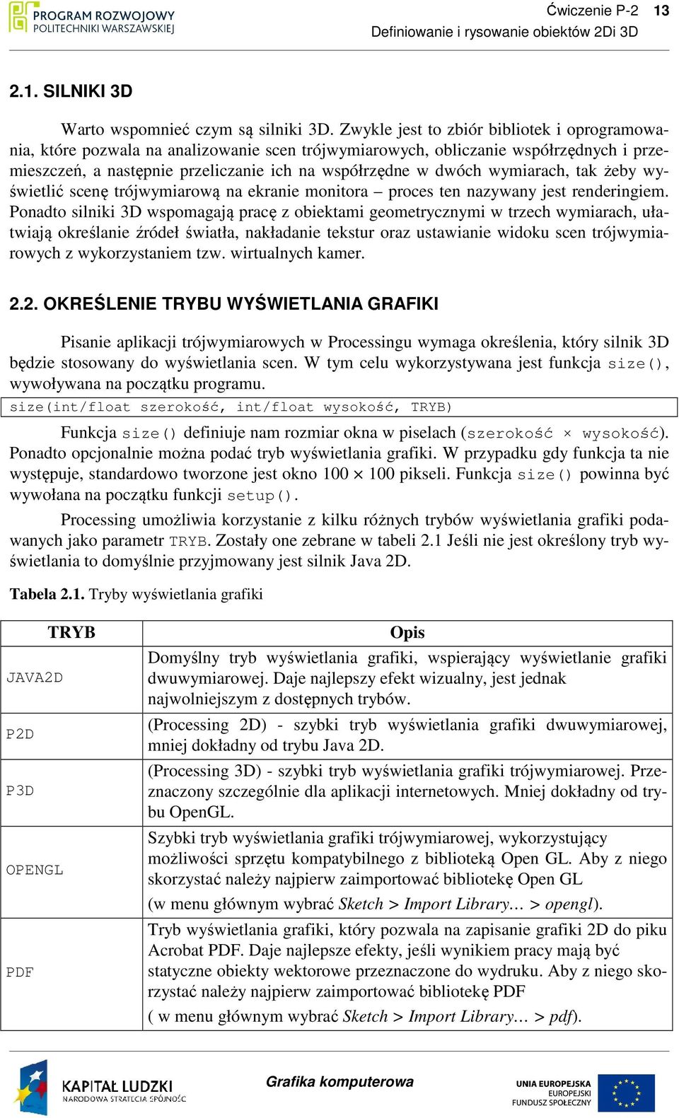 wymiarach, tak żeby wyświetlić scenę trójwymiarową na ekranie monitora proces ten nazywany jest renderingiem.