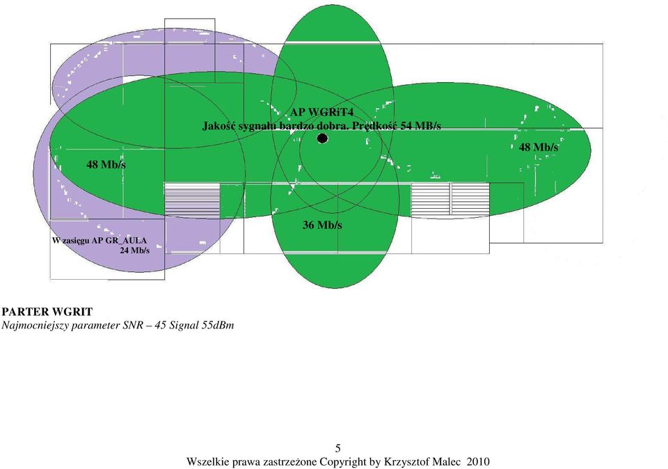 zasięgu AP GR_AULA 24 Mb/s 36 Mb/s PARTER