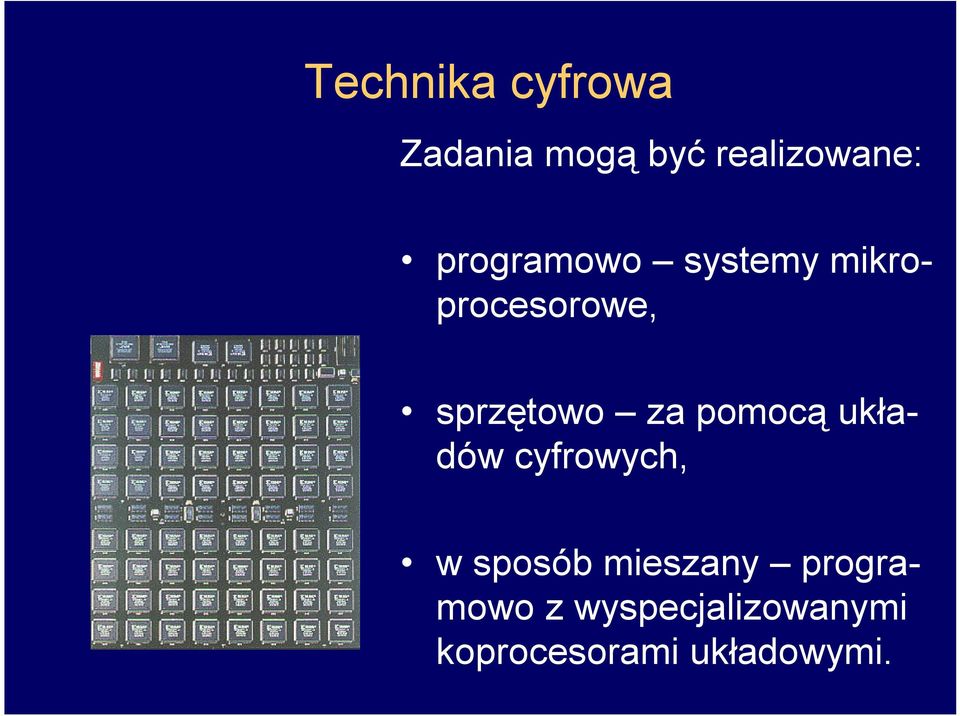 pomocą układów cyfrowych, w sposób mieszany