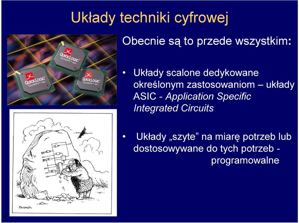 ASIC - Application Specific Integrated Circuits Układy szyte