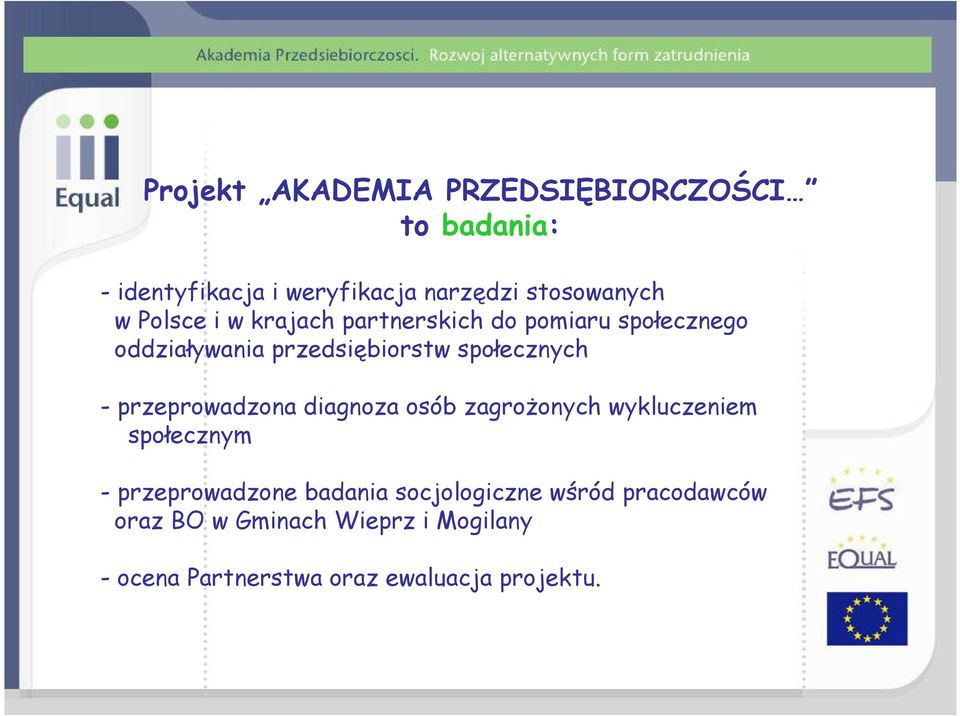 przeprowadzona diagnoza osób zagrożonych wykluczeniem społecznym - przeprowadzone badania