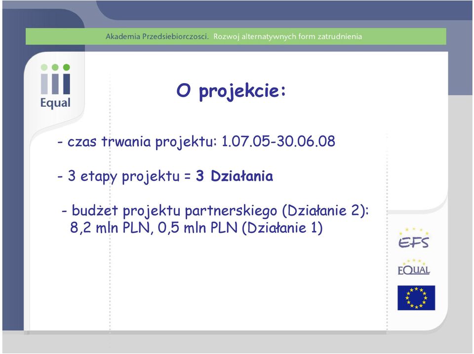 08-3 etapy projektu = 3 Działania - budżet