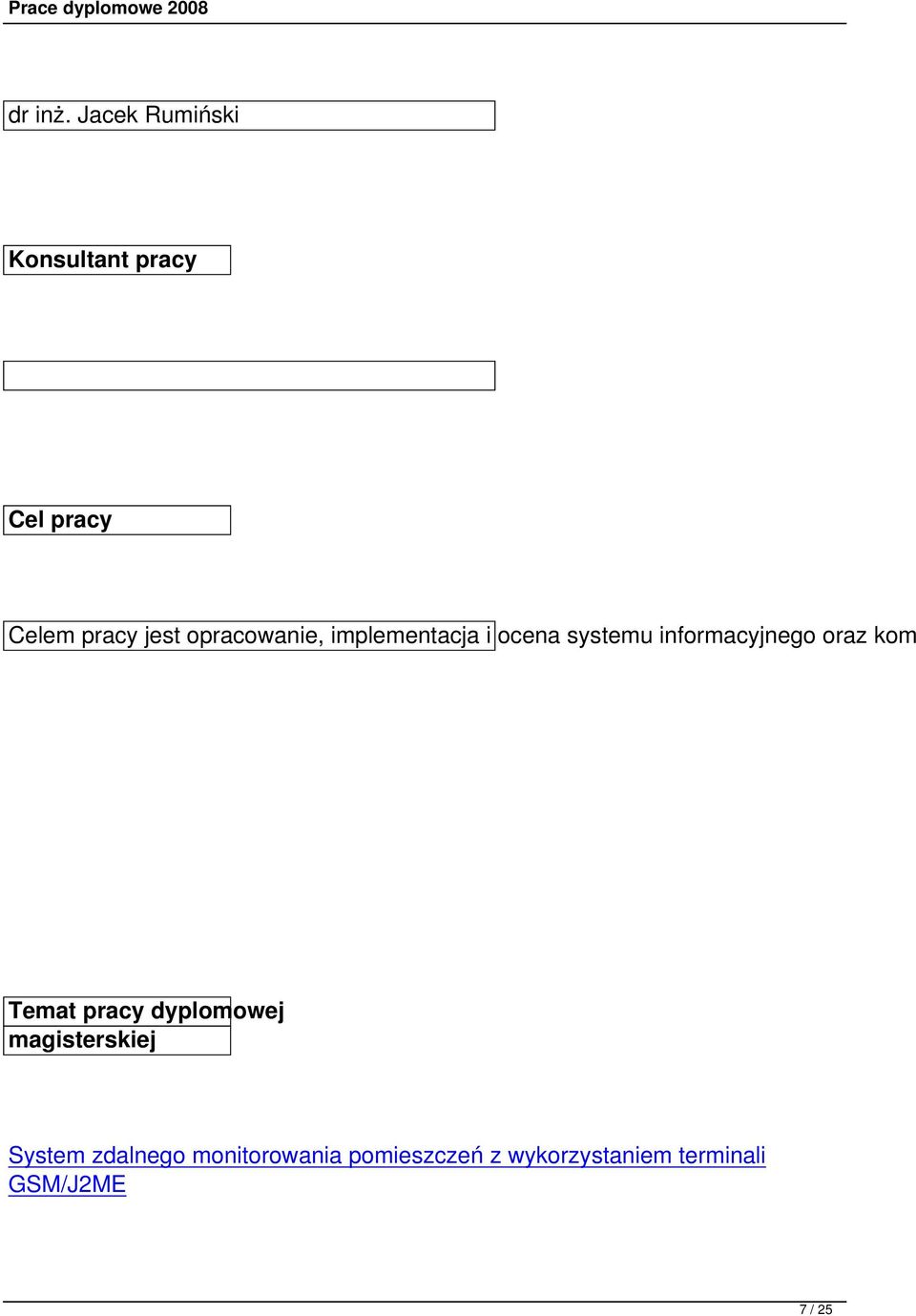 implementacja i ocena systemu informacyjnego