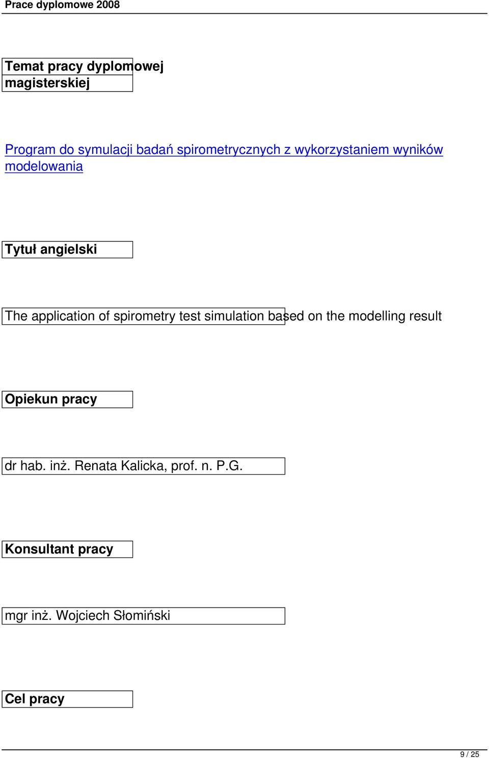 spirometry test simulation based on the modelling result dr