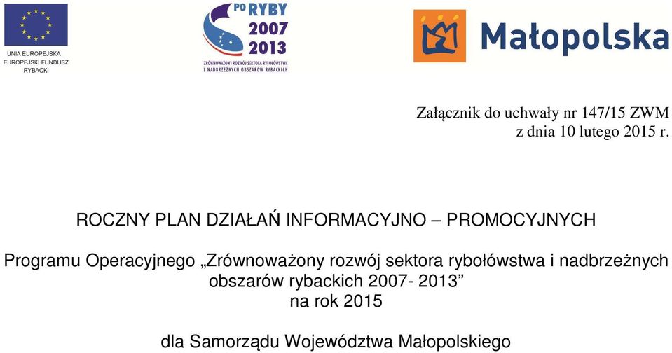 Operacyjnego Zrównoważony rozwój sektora rybołówstwa i