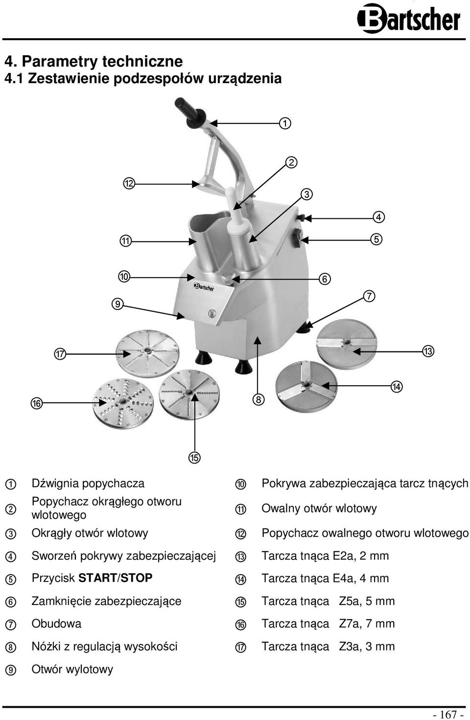 Popychacz okrągłego otworu wlotowego 11 Owalny otwór wlotowy 3 Okrągły otwór wlotowy 12 Popychacz owalnego otworu wlotowego 4 Sworzeń pokrywy