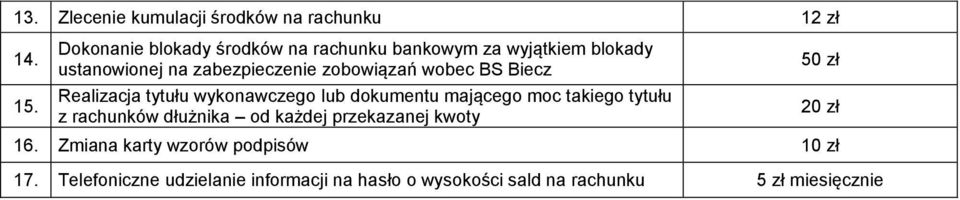 wykonawczego lub dokumentu mającego moc takiego tytułu z rachunków dłużnika od każdej