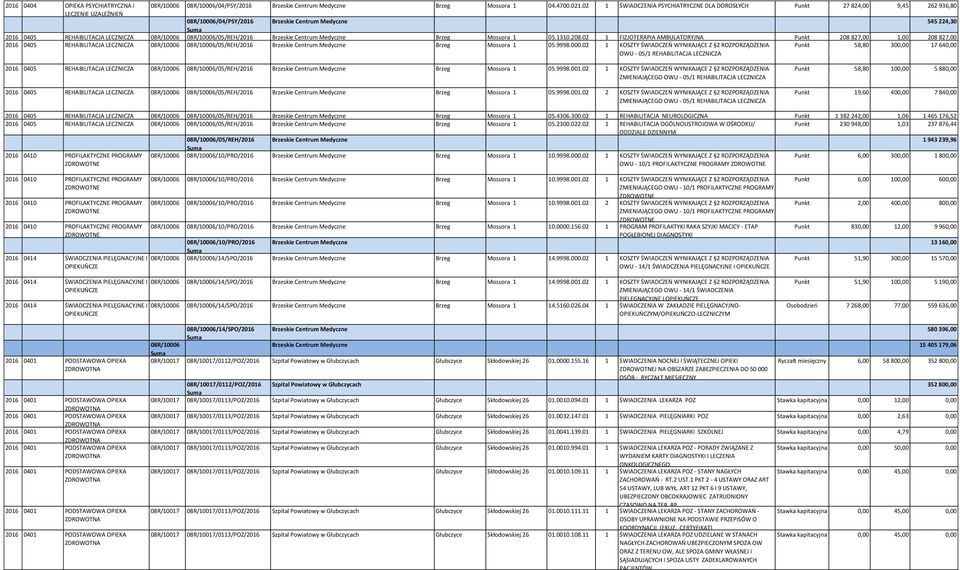 08R/10006 08R/10006/05/REH/2016 Brzeskie Centrum Medyczne Brzeg Mossora 1 05.1310.208.