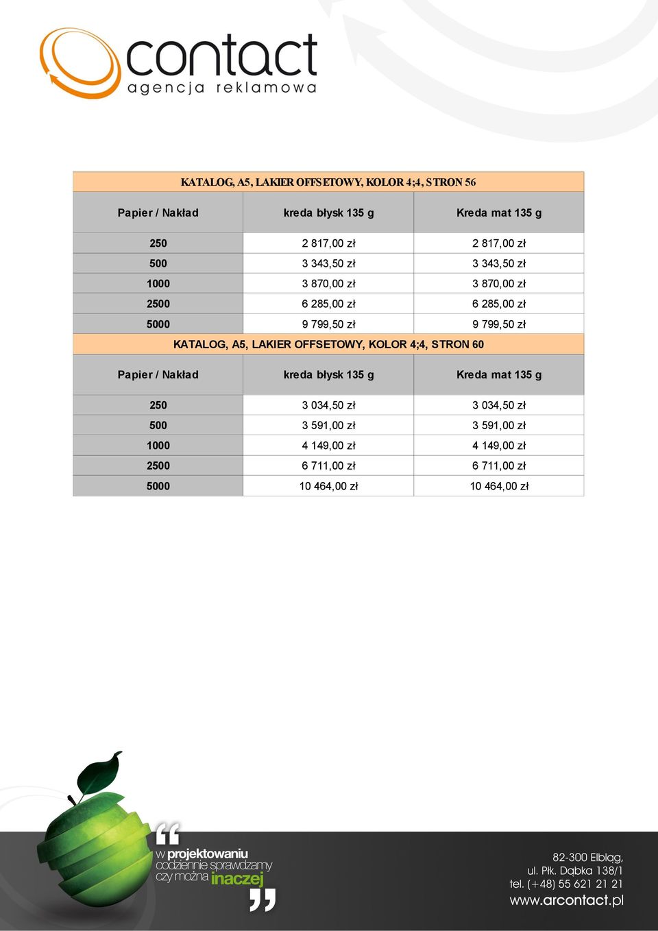 STRON 60 kreda błysk 135 g Kreda mat 135 g 3 034,50 zł 3 034,50 zł 3 591,00 zł 3