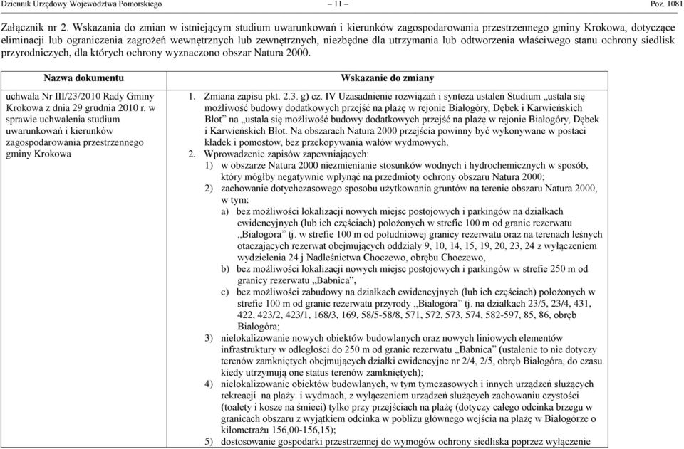 dla utrzymania lub odtworzenia właściwego stanu ochrony siedlisk przyrodniczych, dla których ochrony wyznaczono obszar Natura 2000.