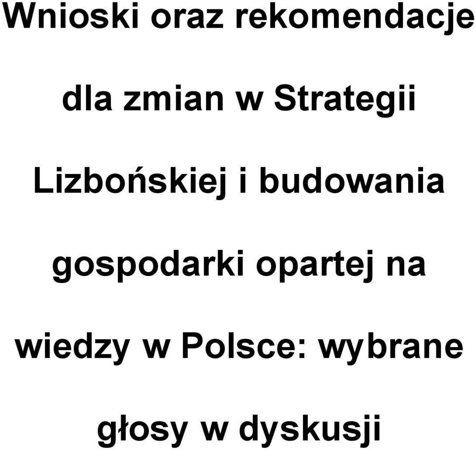 budowania gospodarki opartej na