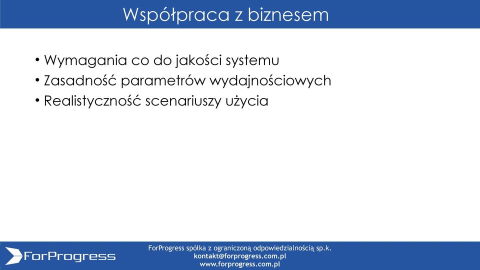 systemu Zasadność parametrów