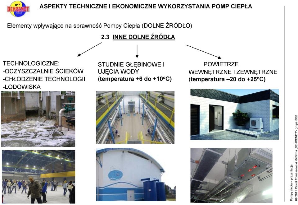 -CHŁODZENIE TECHNOLOGII -LODOWISKA STUDNIE GŁĘBINOWE I UJĘCIA WODY