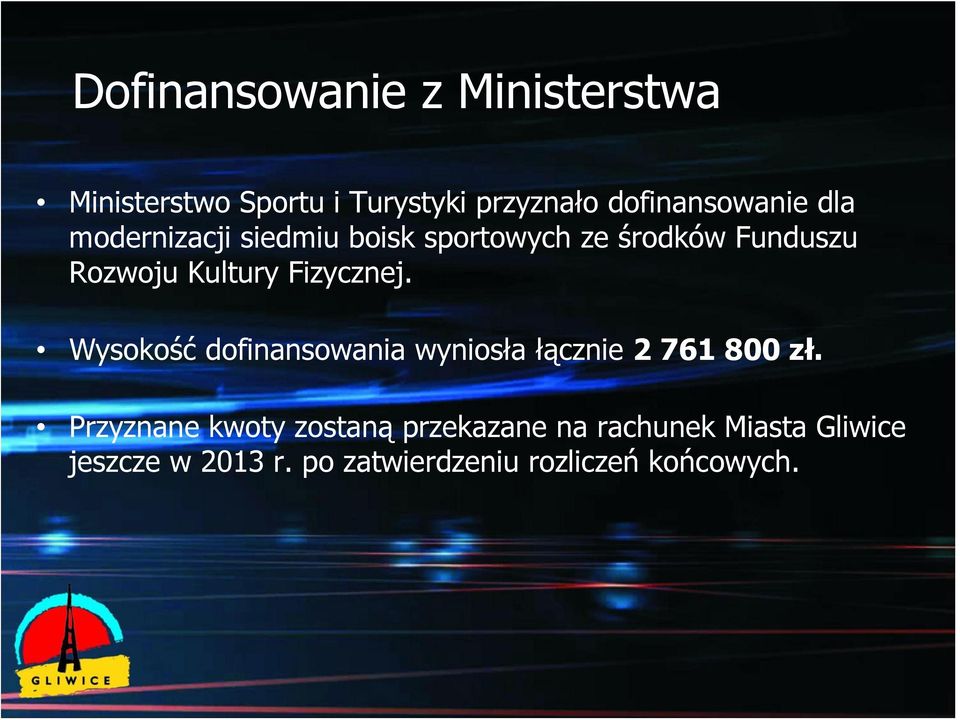 Fizycznej. Wysokość dofinansowania wyniosła łącznie 2 761 800 zł.