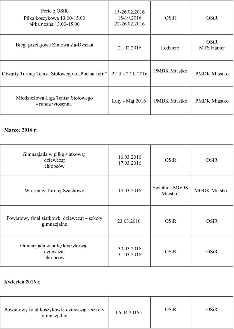 2016 Biegi przełajowe Zimowa Za-Dyszka 21.02.