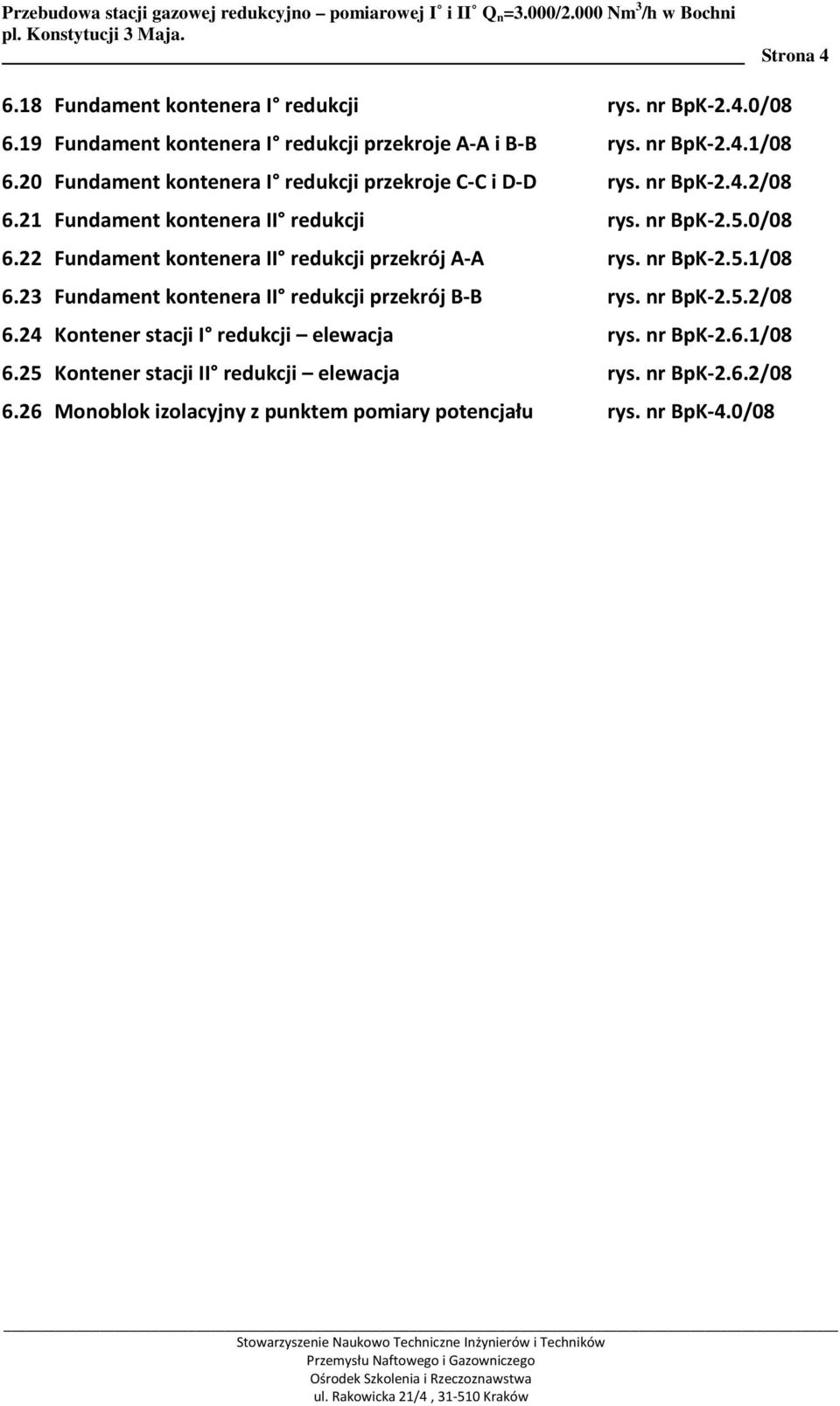 Przebudowa Stacji Gazowej Redukcyjno Pomiarowej I I Ii Q N 3 000 2 000 Nm 3 H W Bochni Pl Konstytucji 3 Maja Strona 2 Pdf Free Download