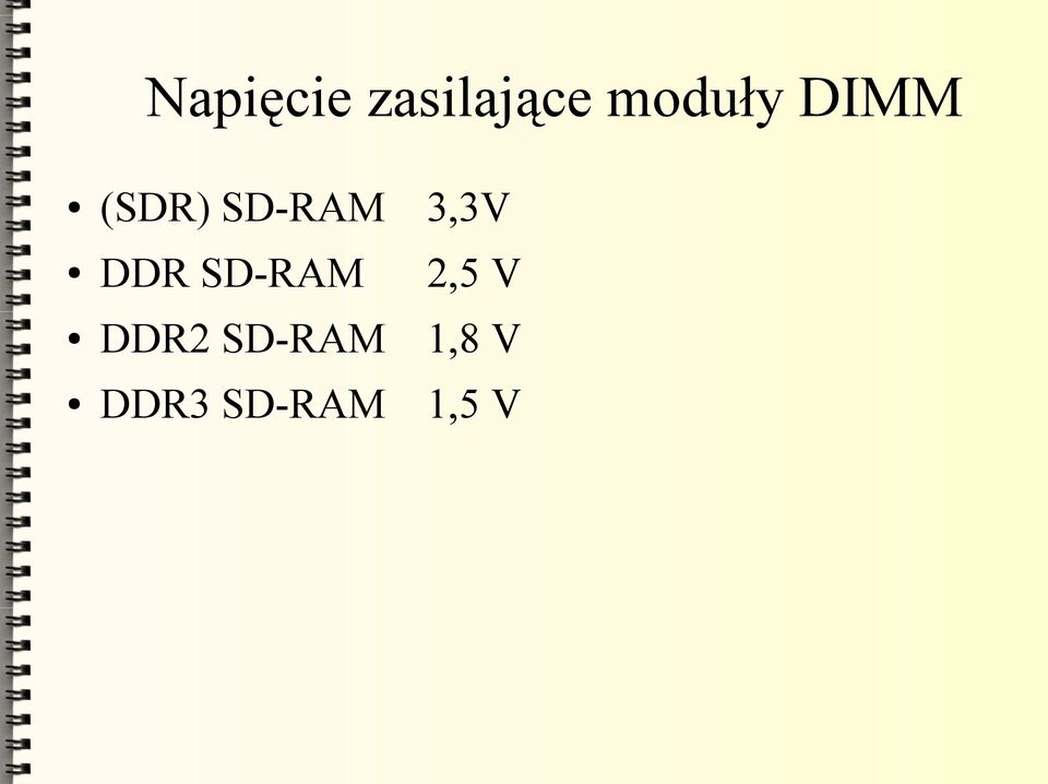 3,3V DDR SD-RAM 2,5 V