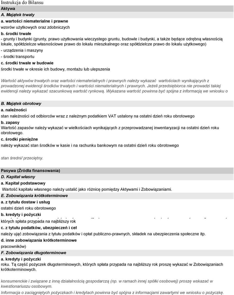 środki trwałe - grunty i budynki (grunty, prawo użytkowania wieczystego gruntu, budowle i budynki, a także będące odrębną własnością lokale, spółdzielcze własnościowe prawo do lokalu mieszkalnego