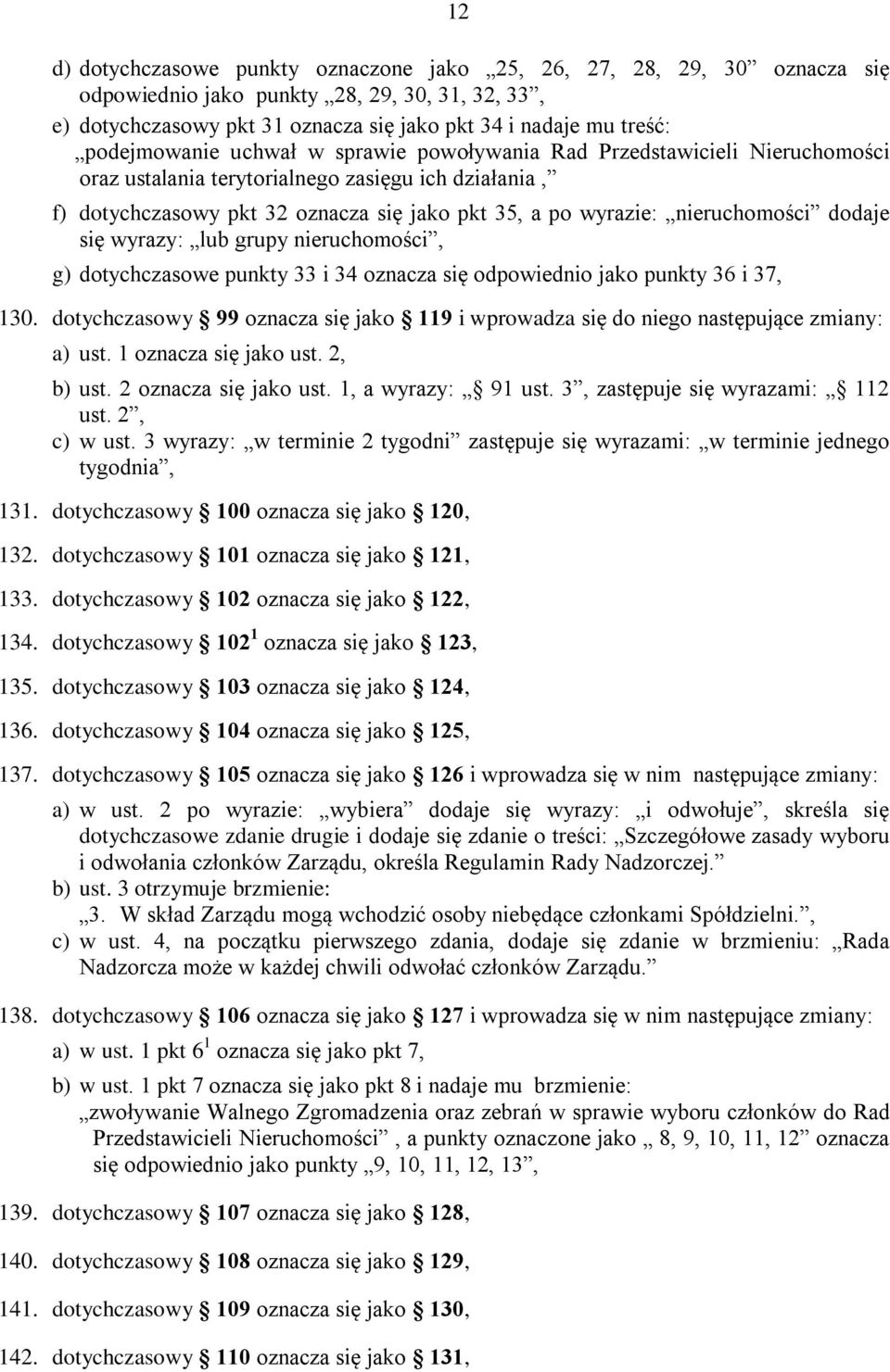 nieruchomości dodaje się wyrazy: lub grupy nieruchomości, g) dotychczasowe punkty 33 i 34 oznacza się odpowiednio jako punkty 36 i 37, 130.