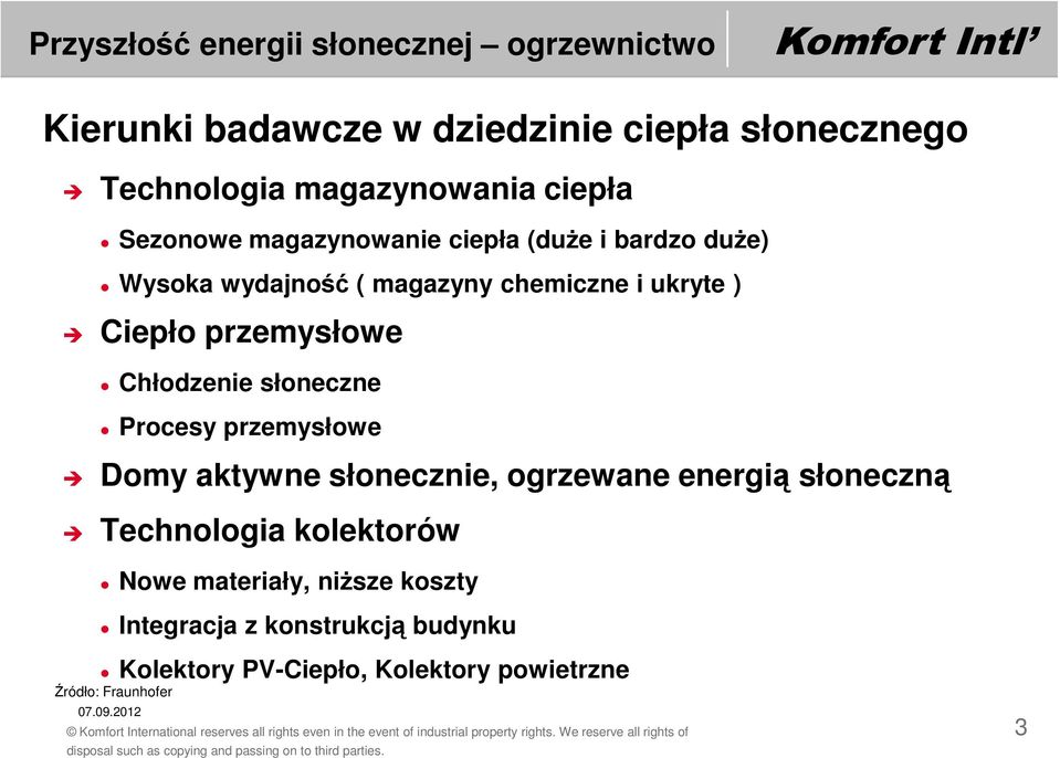 słoneczne Procesy przemysłowe Domy aktywne słonecznie, ogrzewane energią słoneczną Technologia kolektorów Nowe