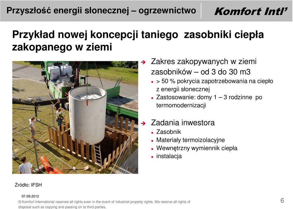 ciepło z energii słonecznej Zastosowanie: domy 1 3 rodzinne po termomodernizacji