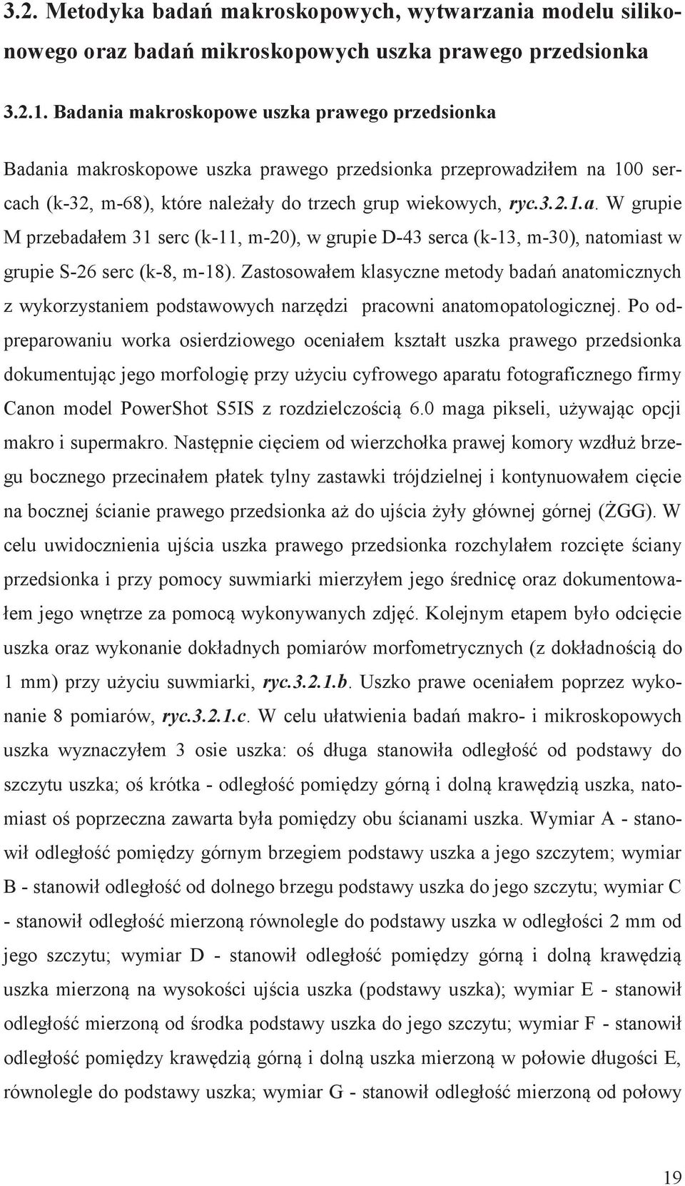 Zastosowałem klasyczne metody badań anatomicznych z wykorzystaniem podstawowych narzędzi pracowni anatomopatologicznej.