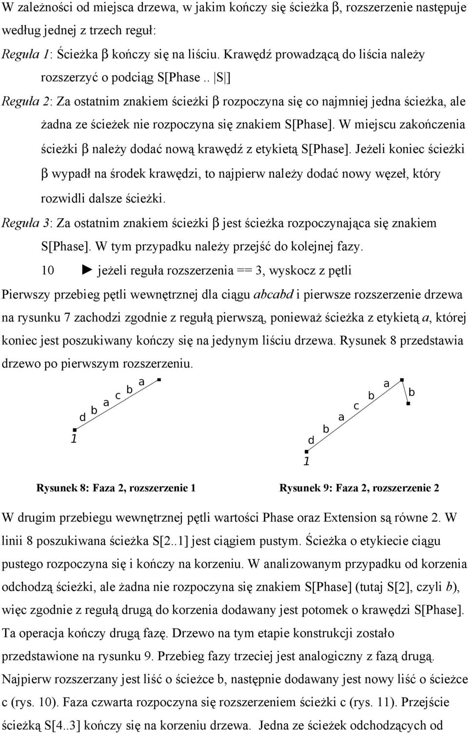 . S ] Reguła 2: Za ostatnim znakiem ścieżki β rozpoczyna się co najmniej jedna ścieżka, ale żadna ze ścieżek nie rozpoczyna się znakiem S[Phase].