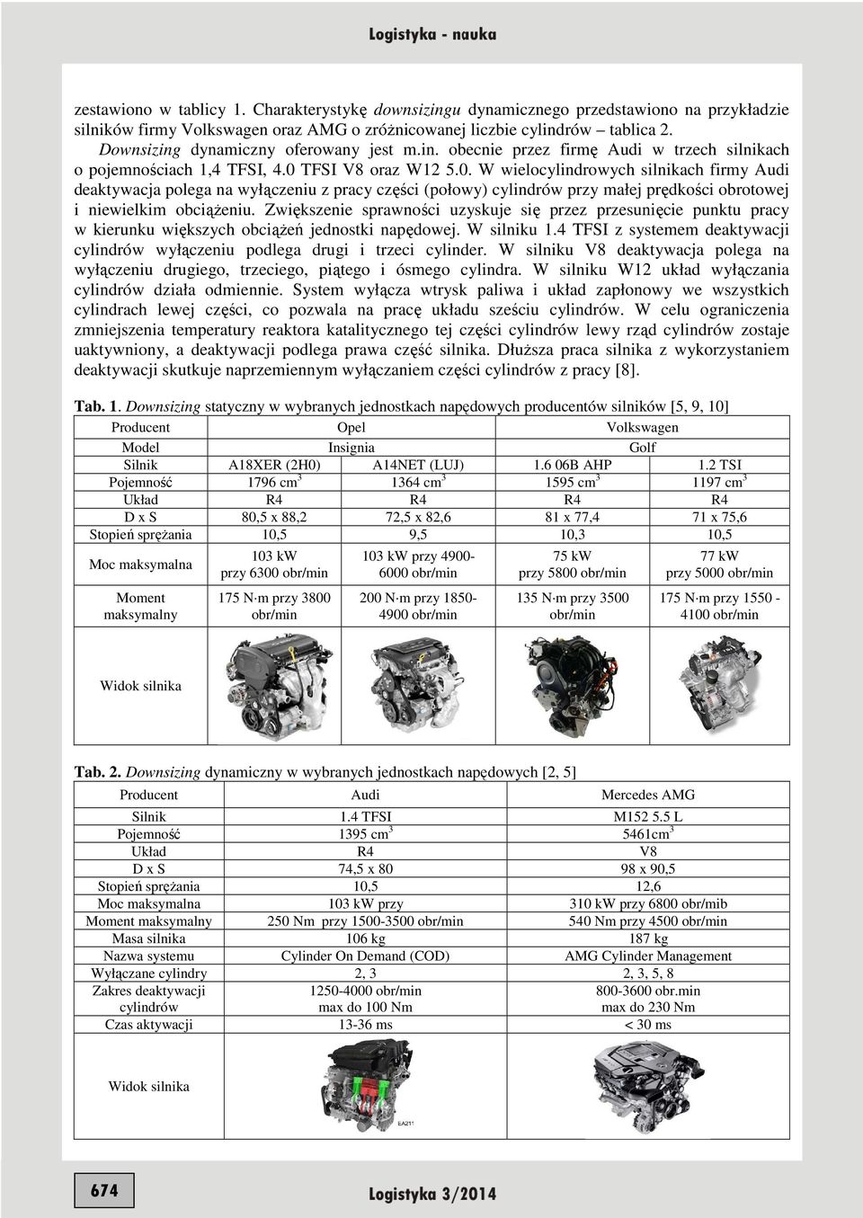 TFSI V8 oraz W12 5.0. W wielocylindrowych silnikach firmy Audi deaktywacja polega na wyłączeniu z pracy części (połowy) cylindrów przy małej prędkości obrotowej i niewielkim obciąŝeniu.