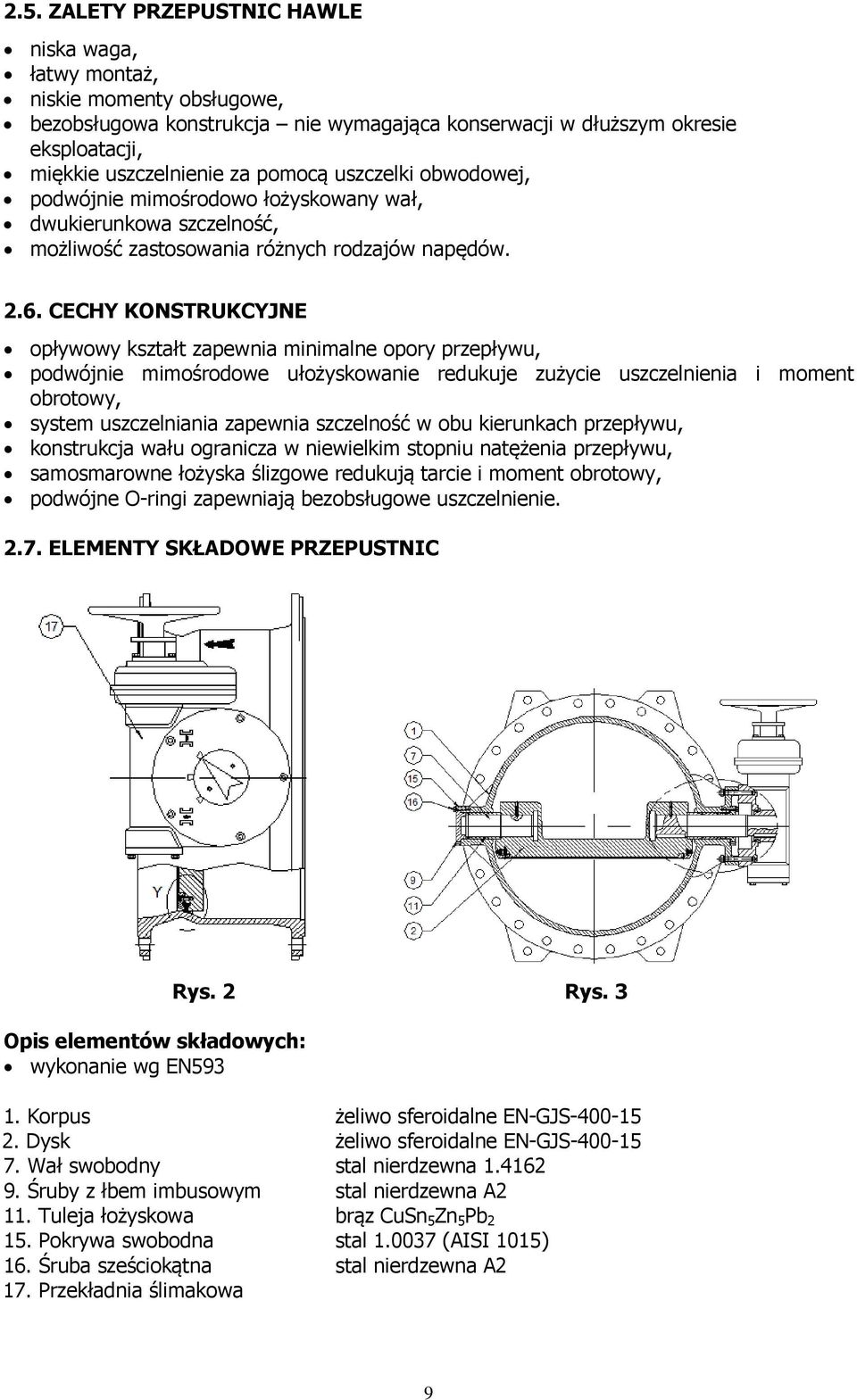 CECHY KONSTRUKCYJNE opływowy kształt zapewnia minimalne opory przepływu, podwójnie mimośrodowe ułożyskowanie redukuje zużycie uszczelnienia i moment obrotowy, system uszczelniania zapewnia szczelność