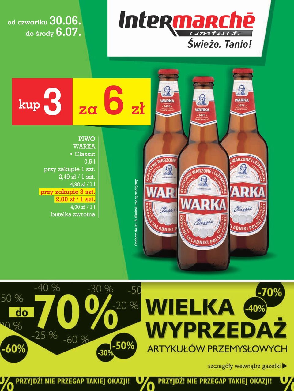 2,49 zł / 4,98 zł / 1 l przy zakupie 3 szt.