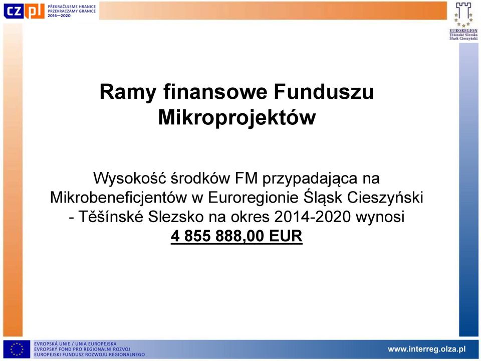 Mikrobeneficjentów w Euroregionie Śląsk