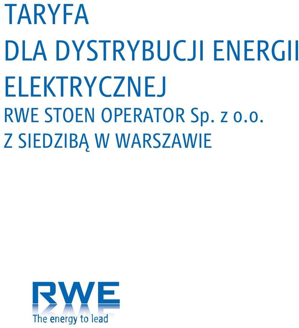 RWE STOEN OPERATOR Sp.