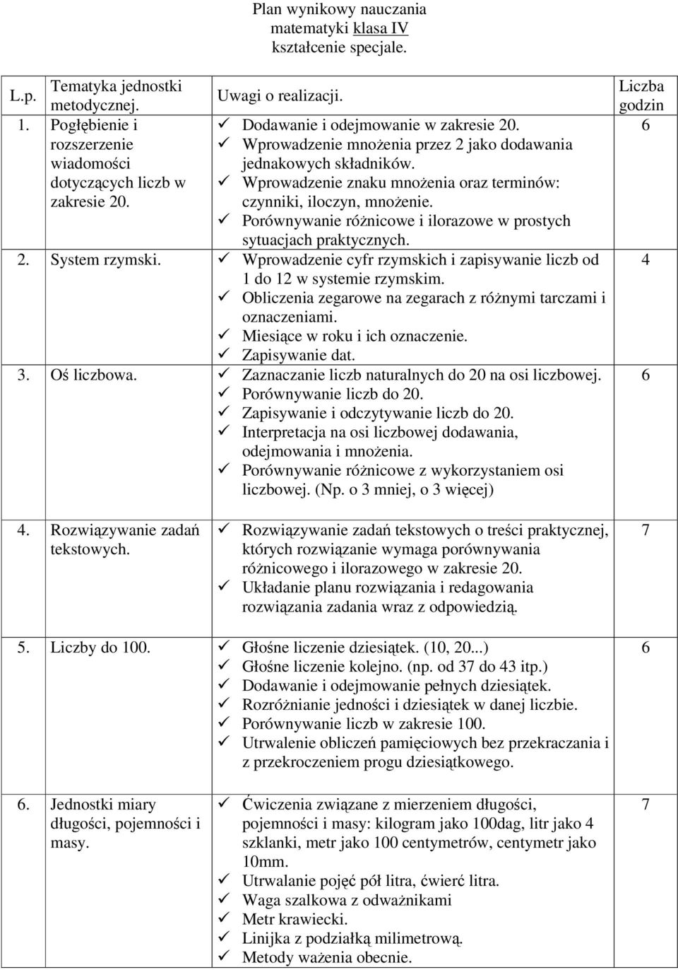 Porównywanie rónicowe i ilorazowe w prostych sytuacjach praktycznych. 2. System rzymski. Wprowadzenie cyfr rzymskich i zapisywanie liczb od 1 do 12 w systemie rzymskim.