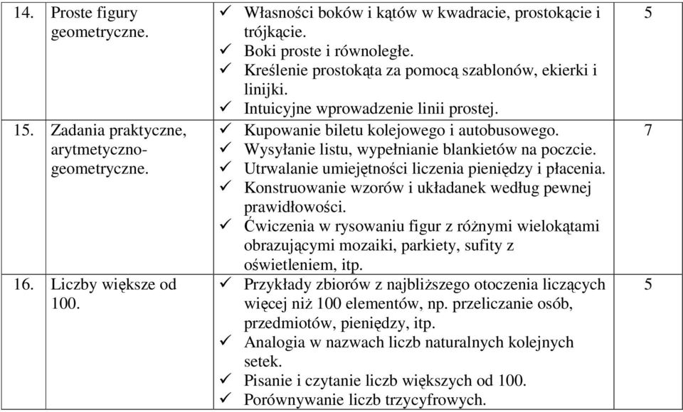 Utrwalanie umiejtnoci liczenia pienidzy i płacenia. Konstruowanie wzorów i układanek według pewnej prawidłowoci.