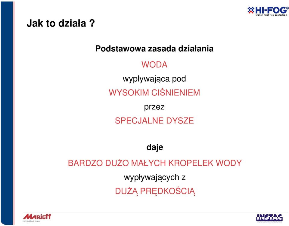 wypływająca pod WYSOKIM CIŚNIENIEM przez