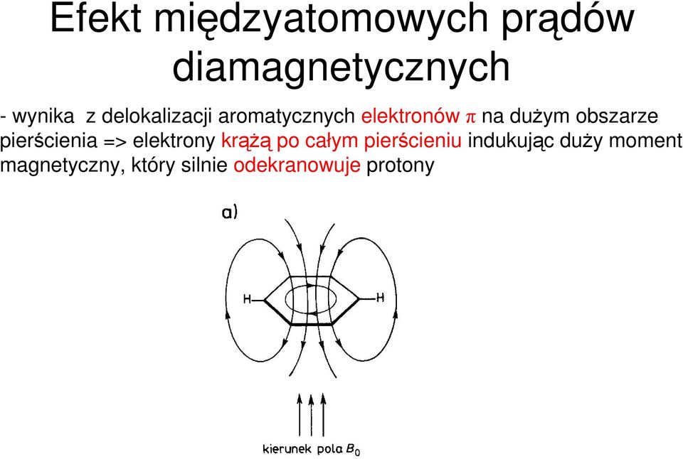 pierścienia => elektrony krąŝą po całym pierścieniu