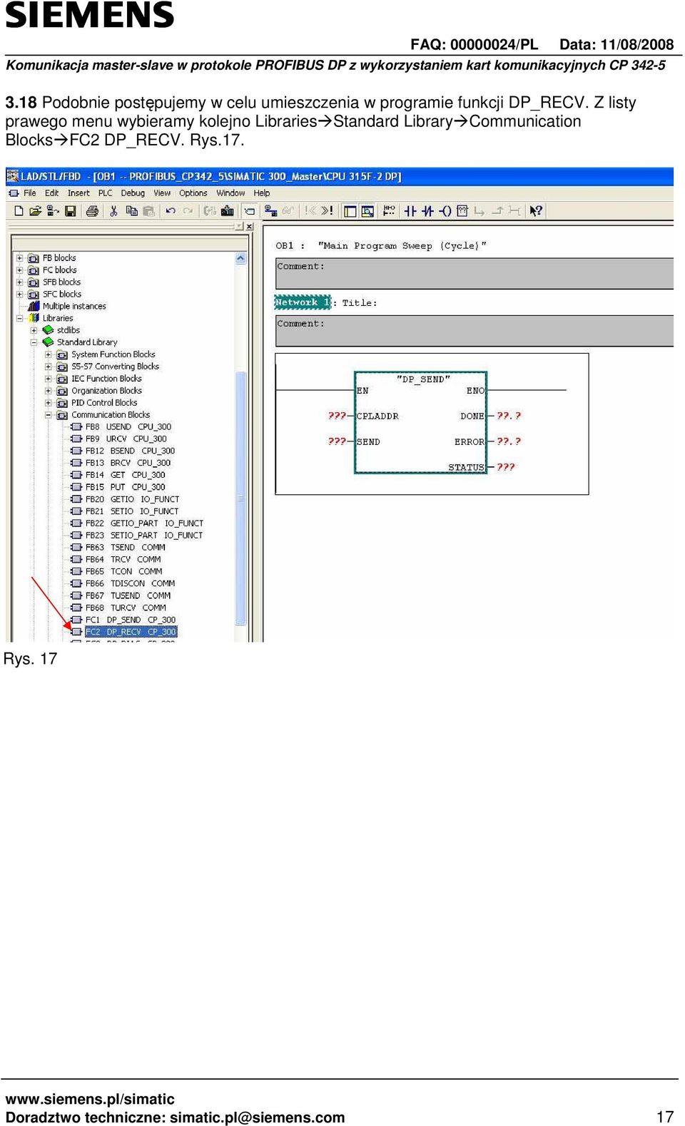 Z listy prawego menu wybieramy kolejno Libraries Standard