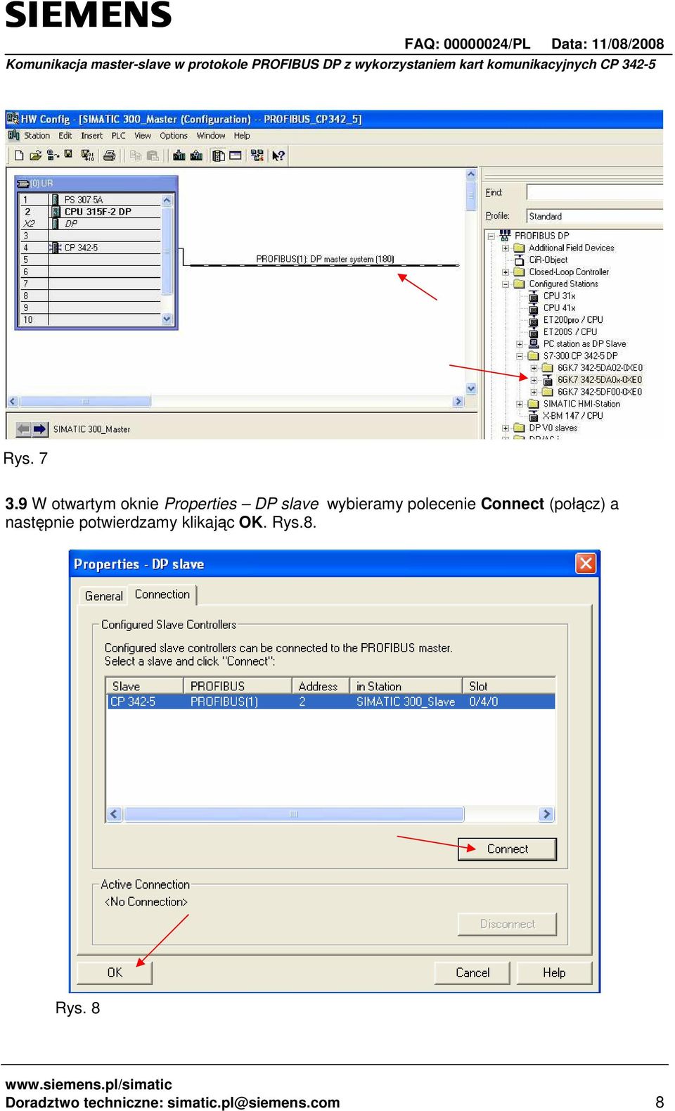 wybieramy polecenie Connect (połącz) a