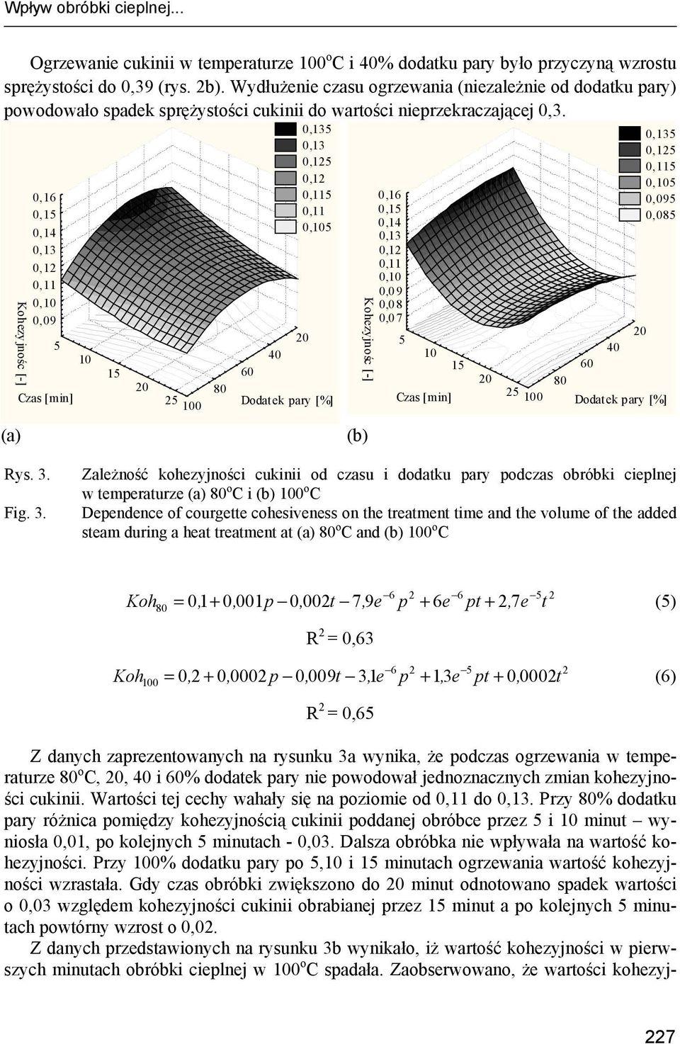 (a) 16 14 13 1 11 13 13 1 1 11 09 Koh ezy jnośc [-] (b) 16 14 13 1 11 09 08 07 Kohezyjnośc [-] 13 1 09 08 Rys. 3.