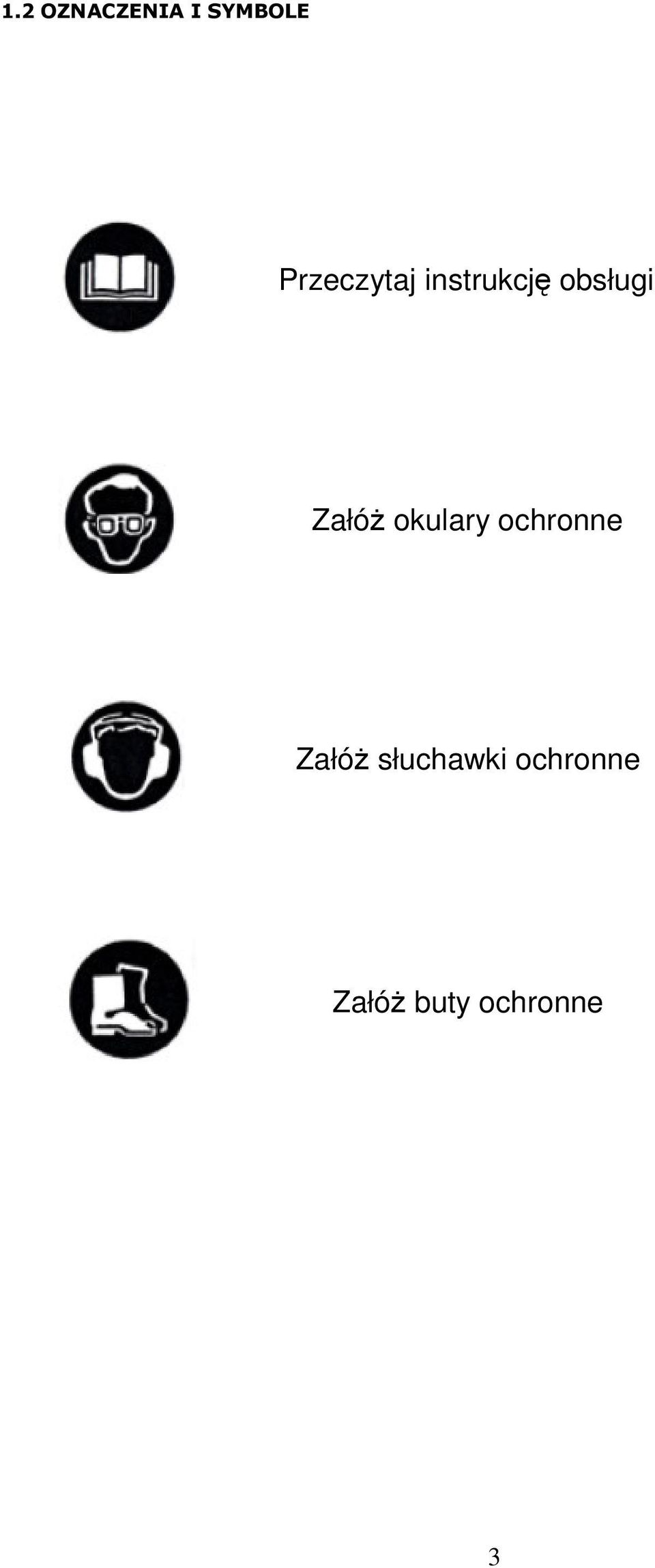 Załóż okulary ochronne Załóż