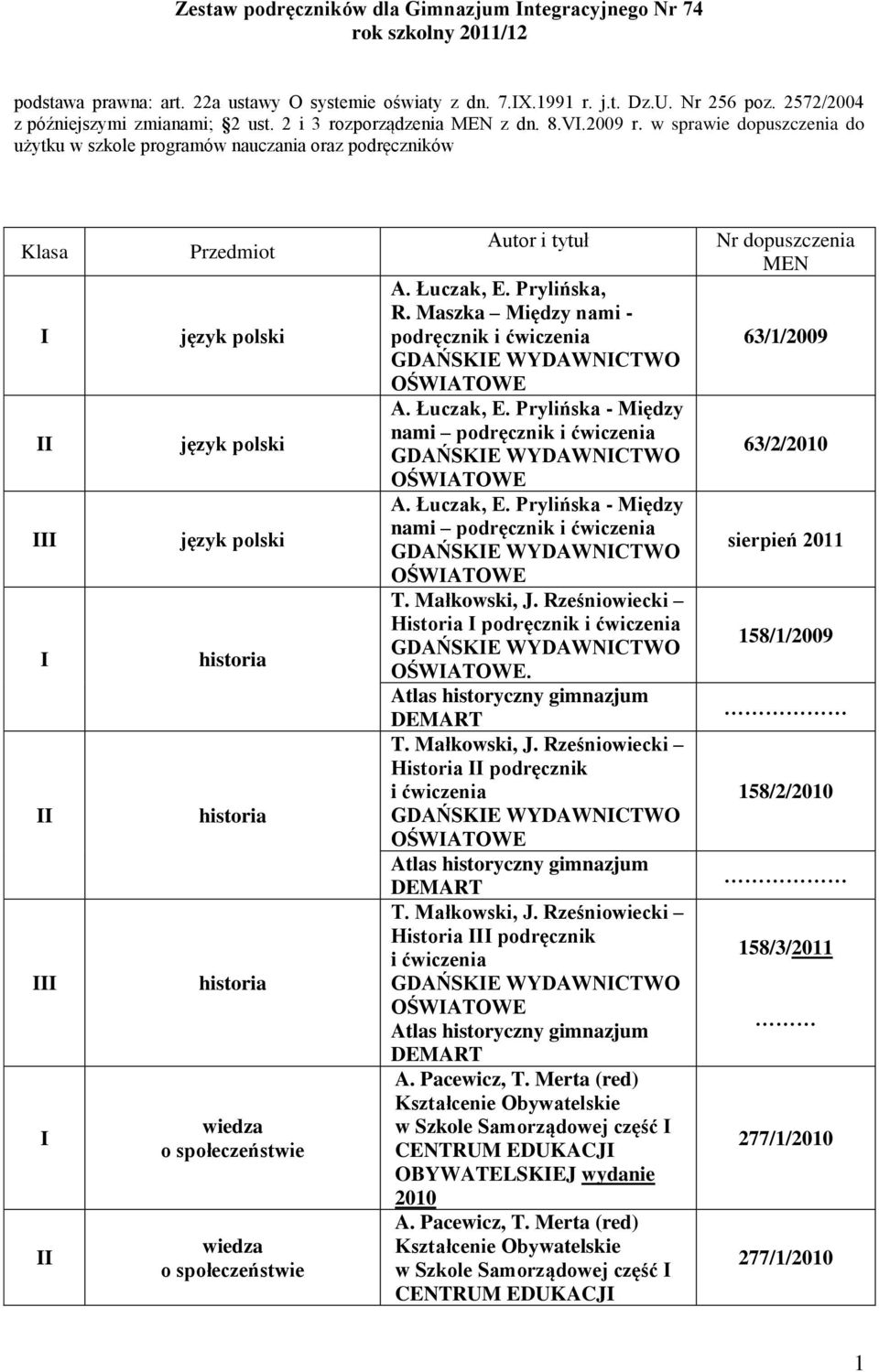 Łuczak, E. Prylińska, R. Maszka Między nami - GDAŃSKE WYDAWNCTWO OŚWATOWE A. Łuczak, E. Prylińska - Między nami GDAŃSKE WYDAWNCTWO OŚWATOWE A. Łuczak, E. Prylińska - Między nami GDAŃSKE WYDAWNCTWO OŚWATOWE Historia GDAŃSKE WYDAWNCTWO OŚWATOWE.