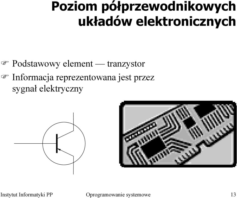 Informacja reprezentowana jest przez sygnał