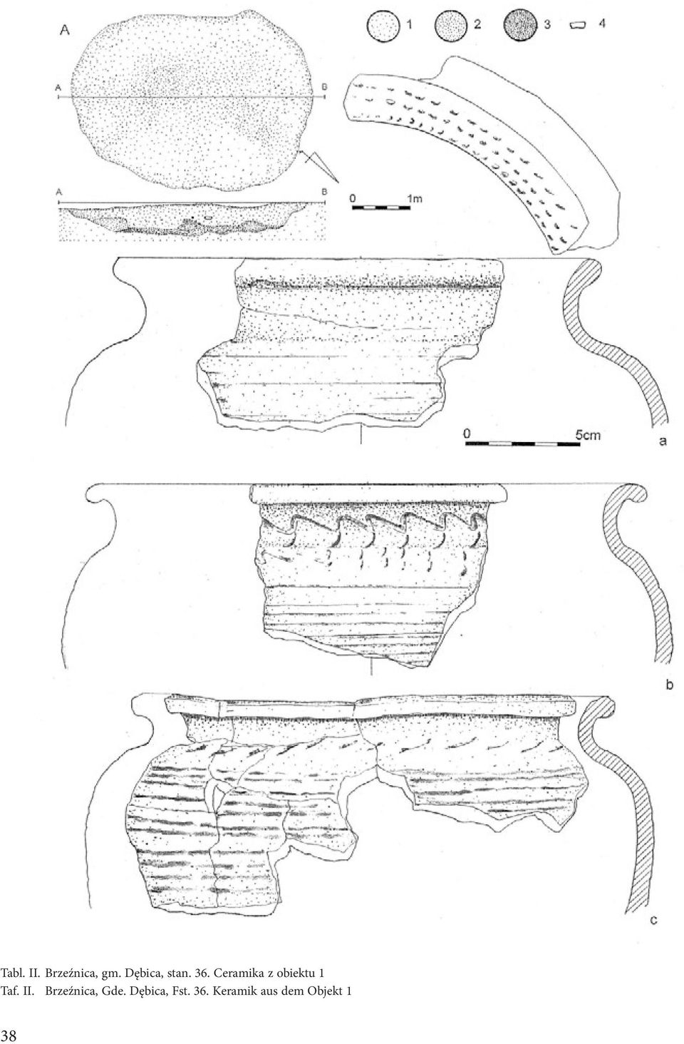 Ceramika z obiektu 1 Taf. II.